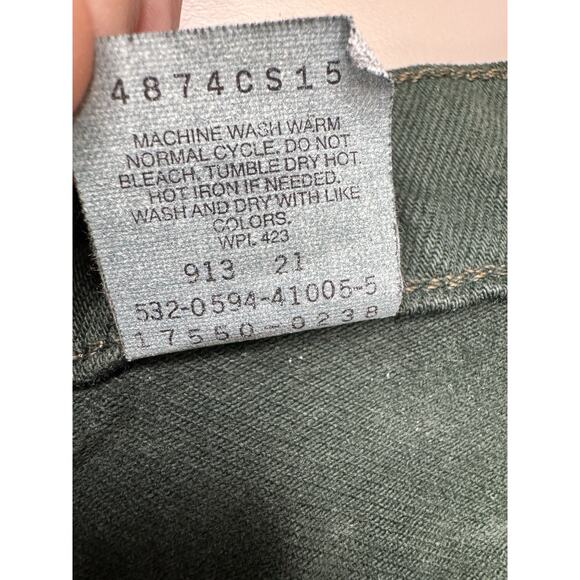 Vintage 1994 Levis 550 Womens 11 Relaxed Fit Tapered Leg Green USA Made Western - Picture 10 of 16